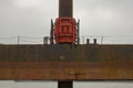 Close-up of off-shore work platform, Newhaven, East Sussex, UK