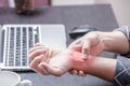 Carpal tunnel syndrome at left wrist Royalty Free Stock Photo