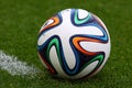 Close-up official FIFA 2014 World Cup ball (Brazuca) Royalty Free Stock Photo