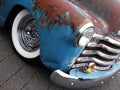 Close up of old antique car. Royalty Free Stock Photo