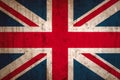 Close up on a vintage British flag