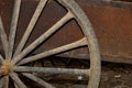 Close Up old bicycle wheels with rusty, Back wheel of old bike, Old rusty bicycle chain and back wheel Royalty Free Stock Photo
