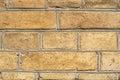 Close-up of an old brick wall of the late 19th century made of light brown bricks Royalty Free Stock Photo