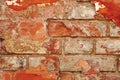 Close up of an old brick wall