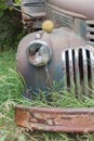 Close up of an old broken headlight Royalty Free Stock Photo