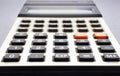 Close-up of old calculator selective focus Royalty Free Stock Photo