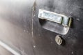 Close up of  Old car door handle Royalty Free Stock Photo