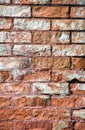 Close up of Old Century Home Brick Wall Royalty Free Stock Photo