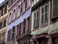 Close up of half-timbered houses in france. Royalty Free Stock Photo