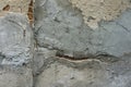 Old cracked concrete brick wall, grunge background Royalty Free Stock Photo