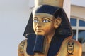 Close up Old Egyptian pharaoh Statue