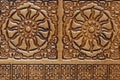 Close-up of an old embossed leather Celtic design journal cover background. Royalty Free Stock Photo