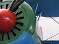 Close - up of old engine and propeller plane Royalty Free Stock Photo