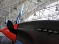 Close - up of old engine and propeller plane Royalty Free Stock Photo