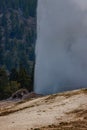 Close up of Old Faithful erupting in Yellowstone National Park Royalty Free Stock Photo
