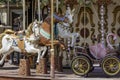 Close up of a old fashioned carousel Royalty Free Stock Photo