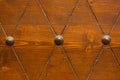 Close-up of old-fashioned wooden door Royalty Free Stock Photo