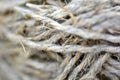 Close-up of an old frayed boat rope