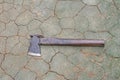 Old iron ax with wooden handle Royalty Free Stock Photo