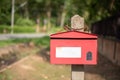 Old mail box on blur background Royalty Free Stock Photo