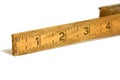 Close Up on an Old Measuring Tape / Ruler Royalty Free Stock Photo