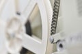 Close up of an old 8mm film projector Royalty Free Stock Photo