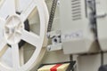 Close up of an old 8mm film projector Royalty Free Stock Photo