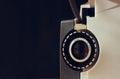 Close up of old 8mm Film Projector lens Royalty Free Stock Photo