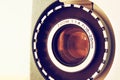 Close up of old 8mm Film Projector lens Royalty Free Stock Photo