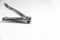 Close-up old Nail clippers isolated on white background Royalty Free Stock Photo