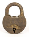 Close-up of an old padlock. Royalty Free Stock Photo