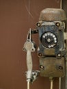 Close-up of an old phone Royalty Free Stock Photo