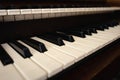 Close up of old piano keyboard Royalty Free Stock Photo