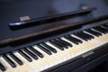 Close up of old piano keyboard Royalty Free Stock Photo