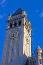 Close-up of the Old Post office Clock Tower in Washington DC. Royalty Free Stock Photo