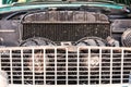 Close-up of old radiator of retro vintage car Royalty Free Stock Photo