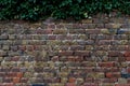 Close up of an old red orange brown worn and weathered brick wall, clinker bricks. Brick texture Royalty Free Stock Photo