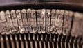 Close-up of an old retro typewriter with paper Royalty Free Stock Photo