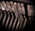 Close-up of an old retro typewriter with paper Royalty Free Stock Photo