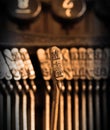 Close-up of an old retro typewriter with paper Royalty Free Stock Photo