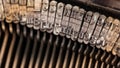 Close-up of an old retro typewriter with paper Royalty Free Stock Photo