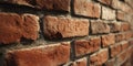 Closeup of Old Rough Red Brick Wall Texture Royalty Free Stock Photo