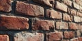 Closeup of Old Rough Red Brick Wall Texture Royalty Free Stock Photo