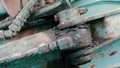 Close Up Of Old Rusty And Dirty machine parts Royalty Free Stock Photo