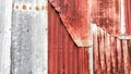 Old rusty galvanized, Corrugated iron siding vintage texture background Royalty Free Stock Photo