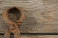 Close up of old rusty hand tool Royalty Free Stock Photo