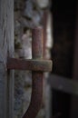 An old rusty iron door hinge Royalty Free Stock Photo