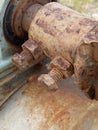 Old rusty metal pipe industry site Royalty Free Stock Photo