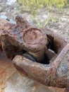 Old rusty metal pipe industry site Royalty Free Stock Photo