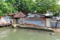 Old shack slum house near Malacca river Royalty Free Stock Photo